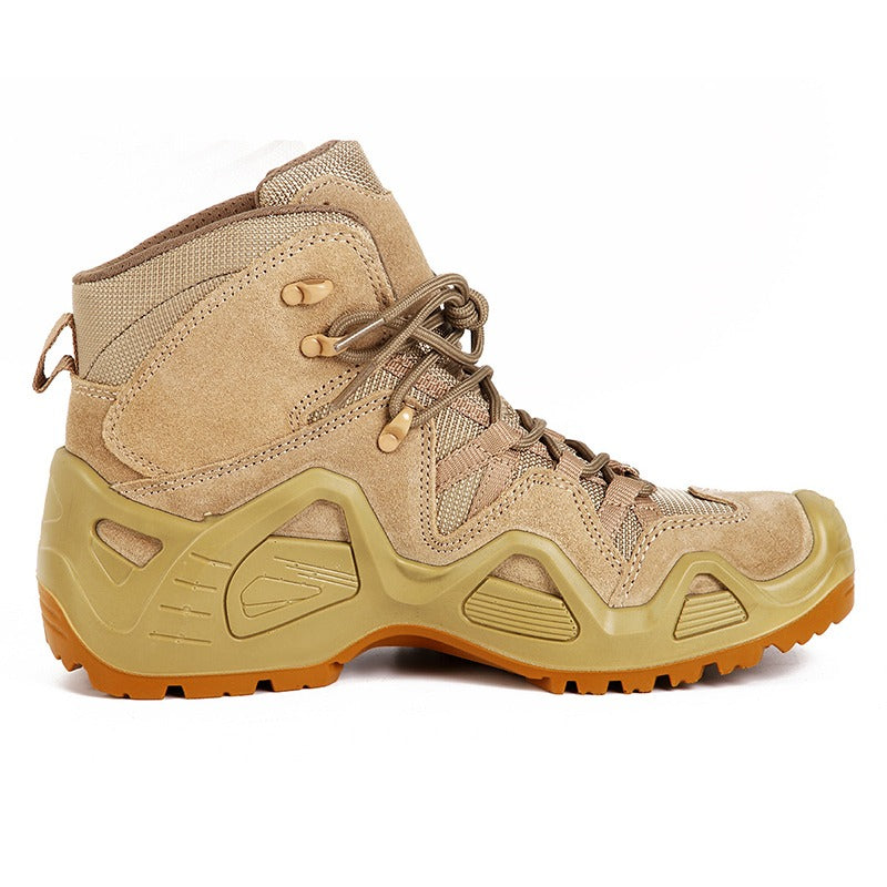 Scarpe antinfortunistiche impermeabili antiscivolo resistenti alla caviglia traspiranti ammortizzanti stivali tattici da arrampicata e trekking | 5002