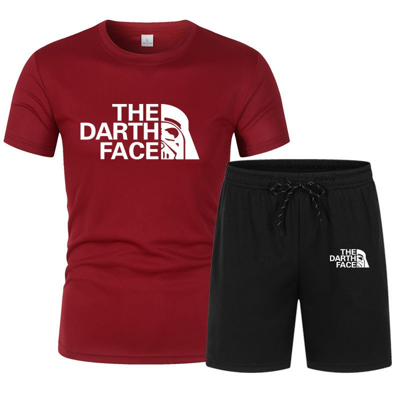 Ensemble de sport deux pièces pour homme, t-shirt à séchage rapide, entraînement de fitness, course à pied | QS-01