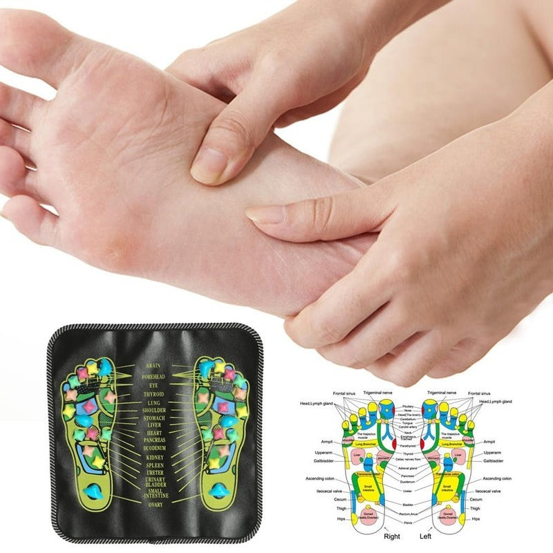 Coussin de massage de réflexologie plantaire confortable Coussin de massage carré pour les pieds en pierre de marche pour détendre les douleurs corporelles Soins de santé | 3535