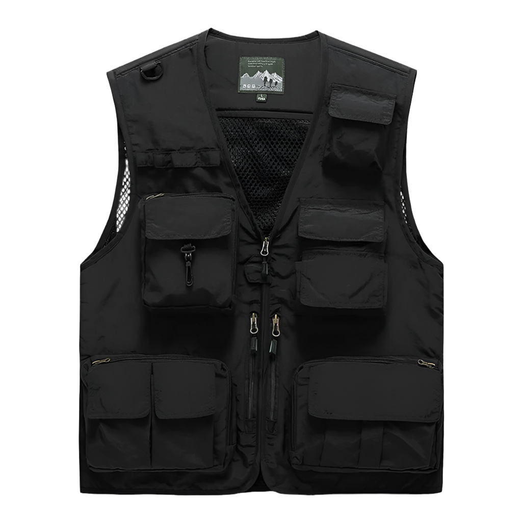 Gilet cargo multitasche da uomo, maglione da pesca per arrampicata, campeggio, escursionismo, gilet estivo