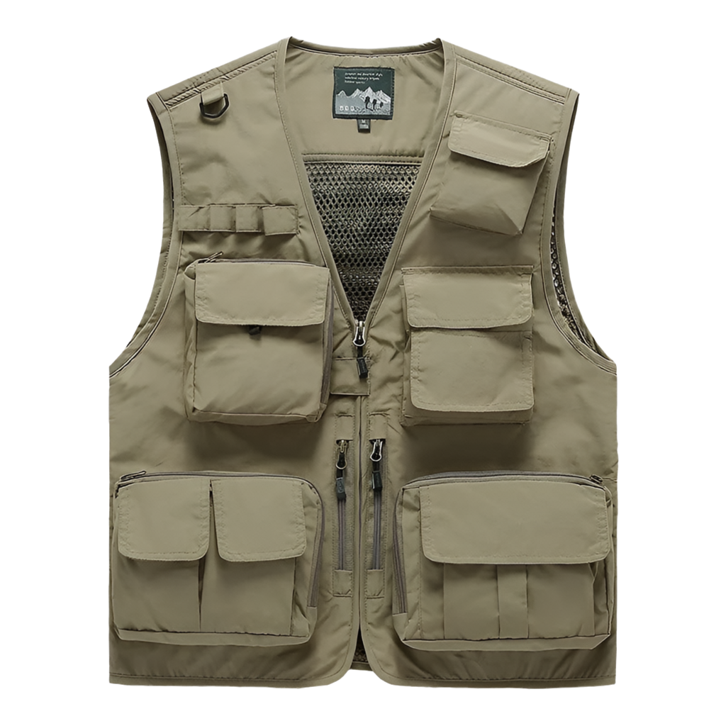 Gilet cargo multitasche da uomo, maglione da pesca per arrampicata, campeggio, escursionismo, gilet estivo