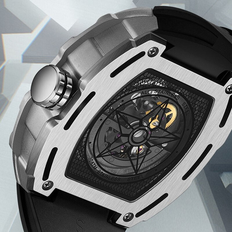 Montre-bracelet mécanique de luxe pour homme, montre automatique étanche en verre saphir | 6650