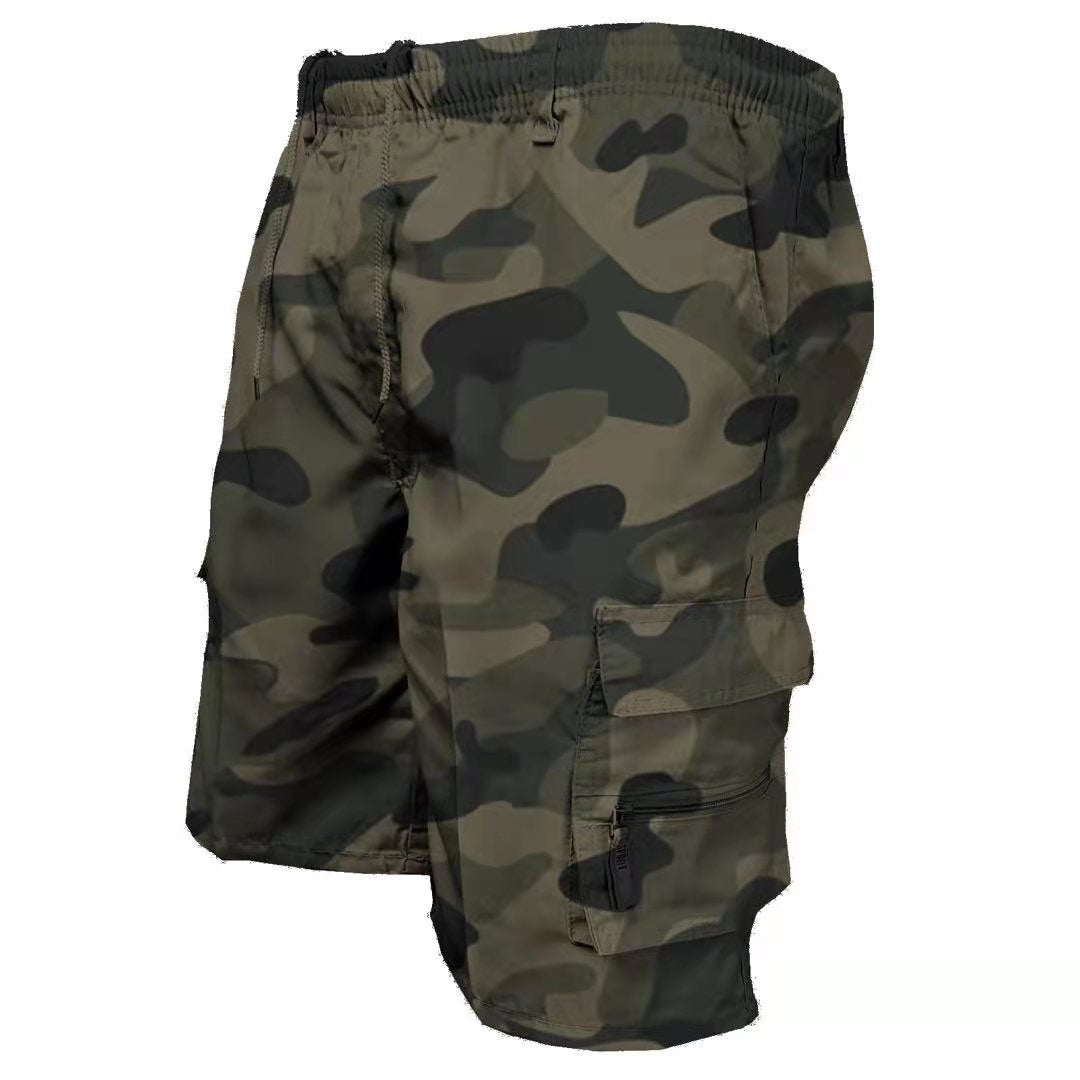 Nuovi pantaloncini cargo da combattimento con elastico in vita, pantaloni casual estivi | 316