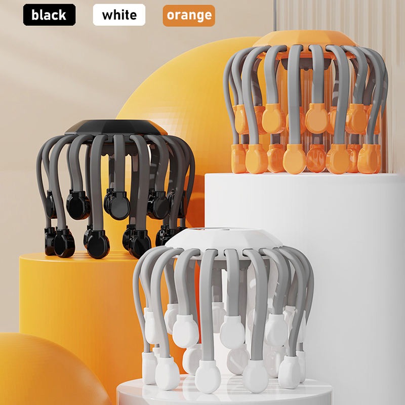 Appareil de massage intelligent pour le cuir chevelu et la tête, appareil de relaxation pour tout le corps, soulage la fatigue, appareil de massage électrique pour le cuir chevelu Octopus | MZ-HM156