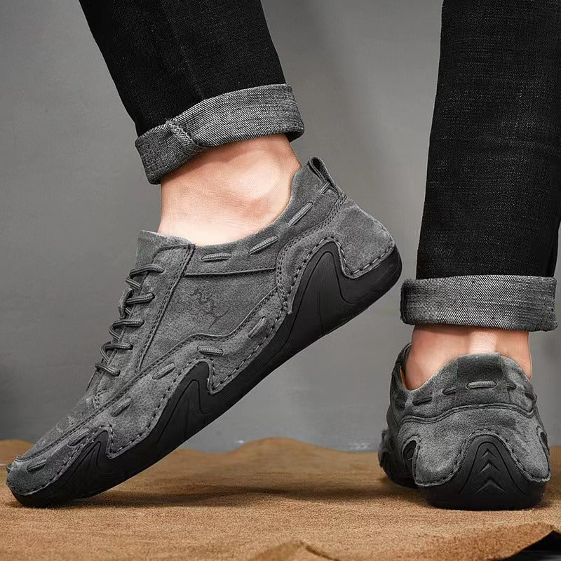 Scarpe da ginnastica casual in pelle da uomo fatte a mano, mocassini traspiranti, scarpe da barca da passeggio | 88897