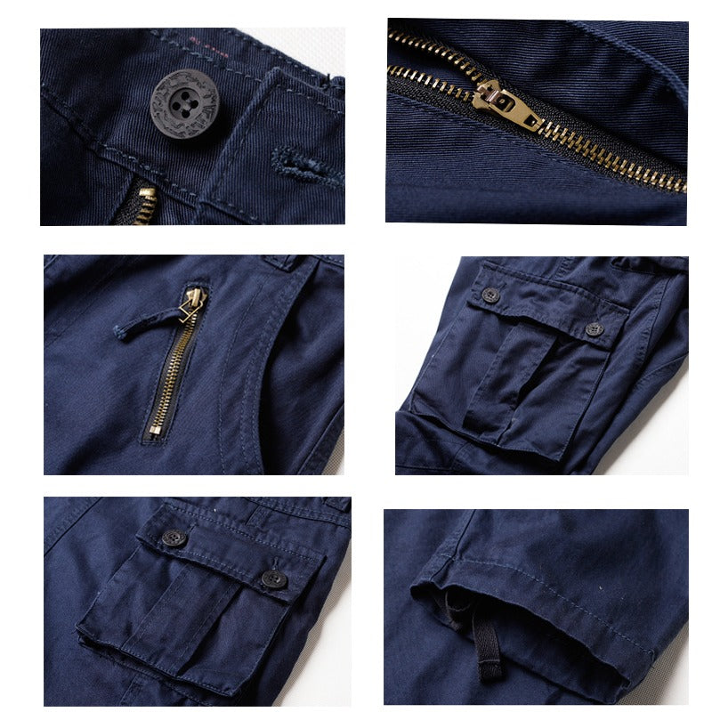 Pantalon cargo pour homme, salopette d'extérieur multi-poches, pantalon décontracté grande taille |