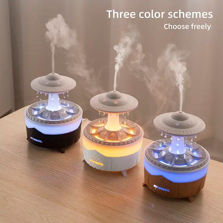 Telecomando Raindrop Cloud Umidificatore 7 colori LED Lampada UFO Diffusori di aromi | X01