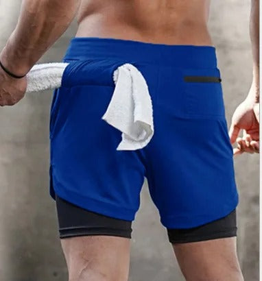 Pantaloncini sportivi corti comodi da uomo con tasche, pantaloncini casual elastici | DK-858
