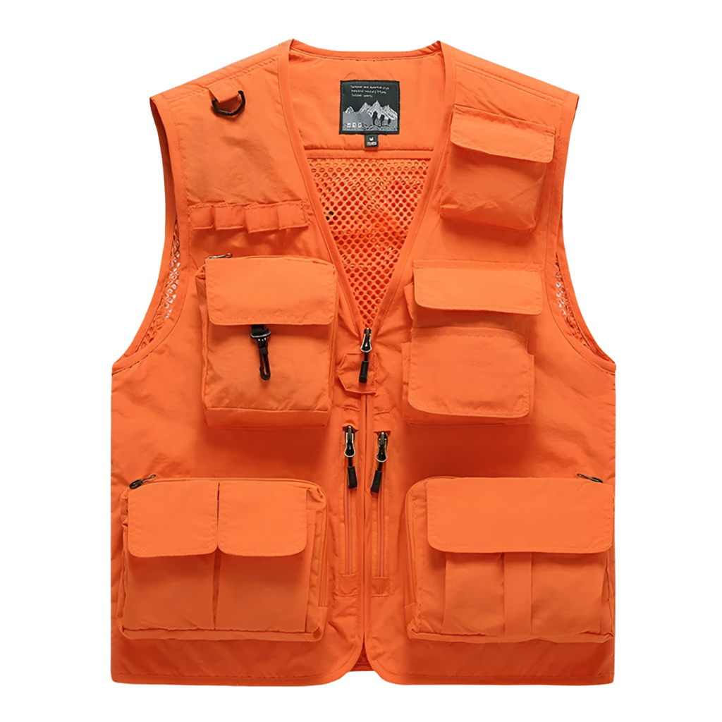 Gilet cargo multitasche da uomo, maglione da pesca per arrampicata, campeggio, escursionismo, gilet estivo