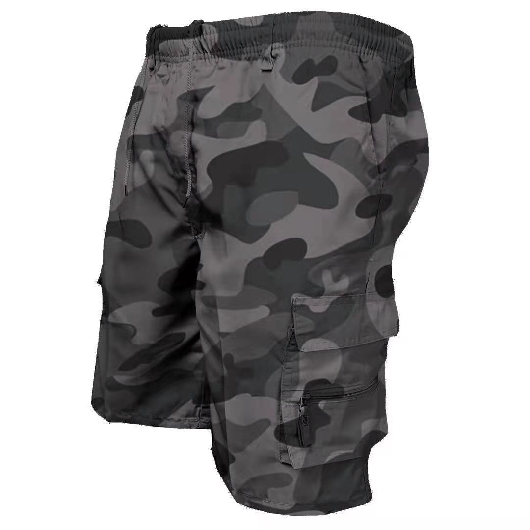 Nuovi pantaloncini cargo da combattimento con elastico in vita, pantaloni casual estivi | 316