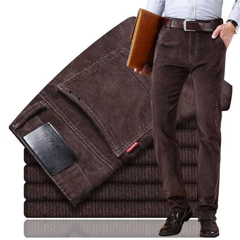 Jeans da uomo in velluto a coste dritto slim fit pantaloni versatili elastici business casual pantaloni comodi elastici | 6686