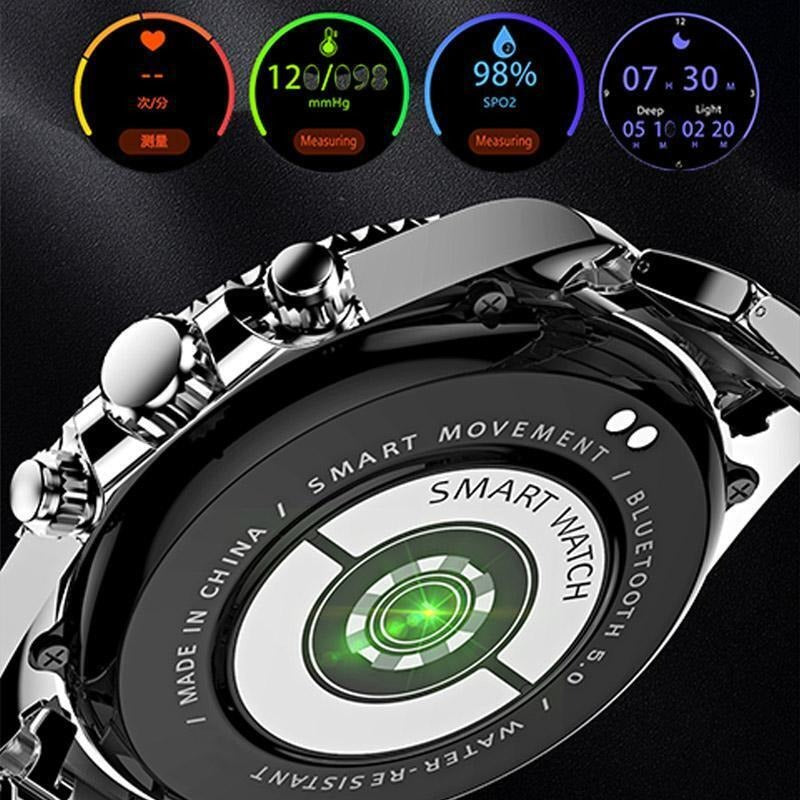 Montre connectée pour homme avec bracelet en acier et appels BT, style Rolex, pour le sport et les affaires | AW-12