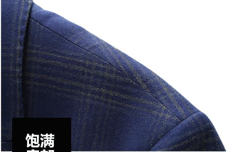 Completo da uomo a quadri 3 pezzi slim fit doppiopetto giacca gilet pantaloni | 6027