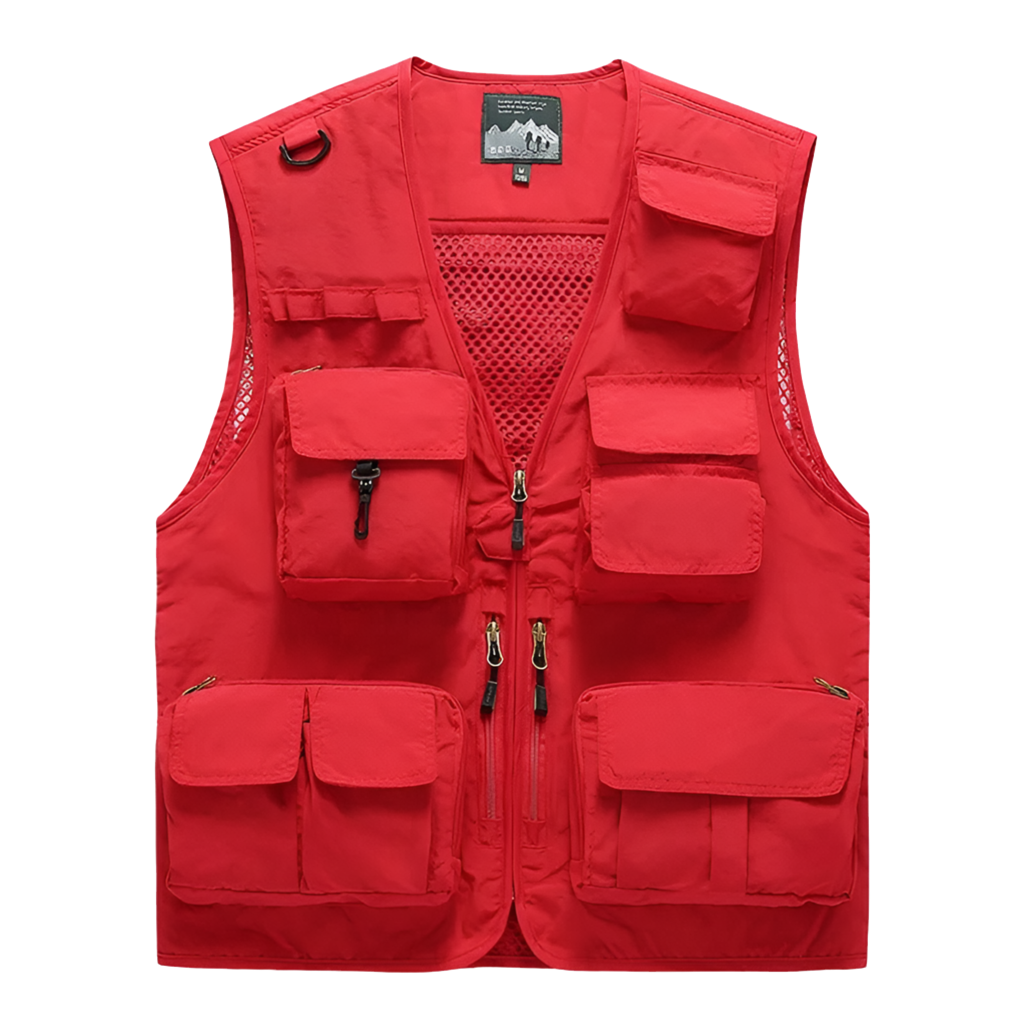Gilet cargo multitasche da uomo, maglione da pesca per arrampicata, campeggio, escursionismo, gilet estivo