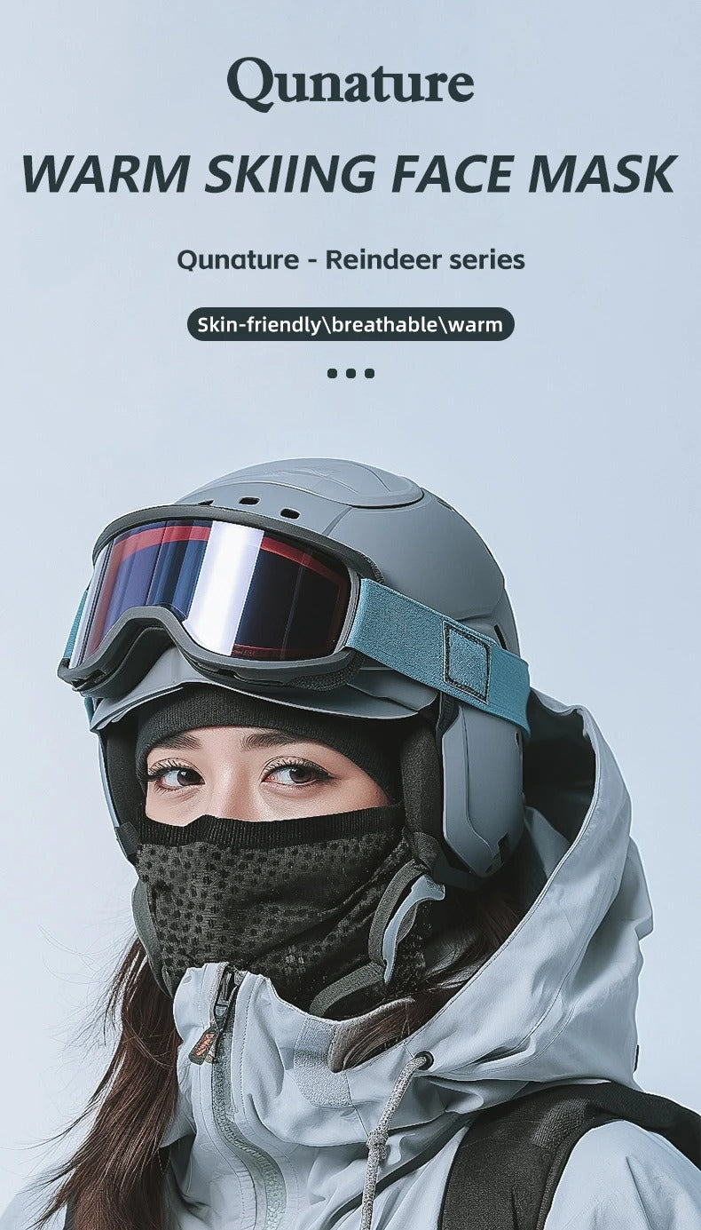 Maschera da sci antivento invernale in pile per ciclismo, sciarpa da esterno | WB022