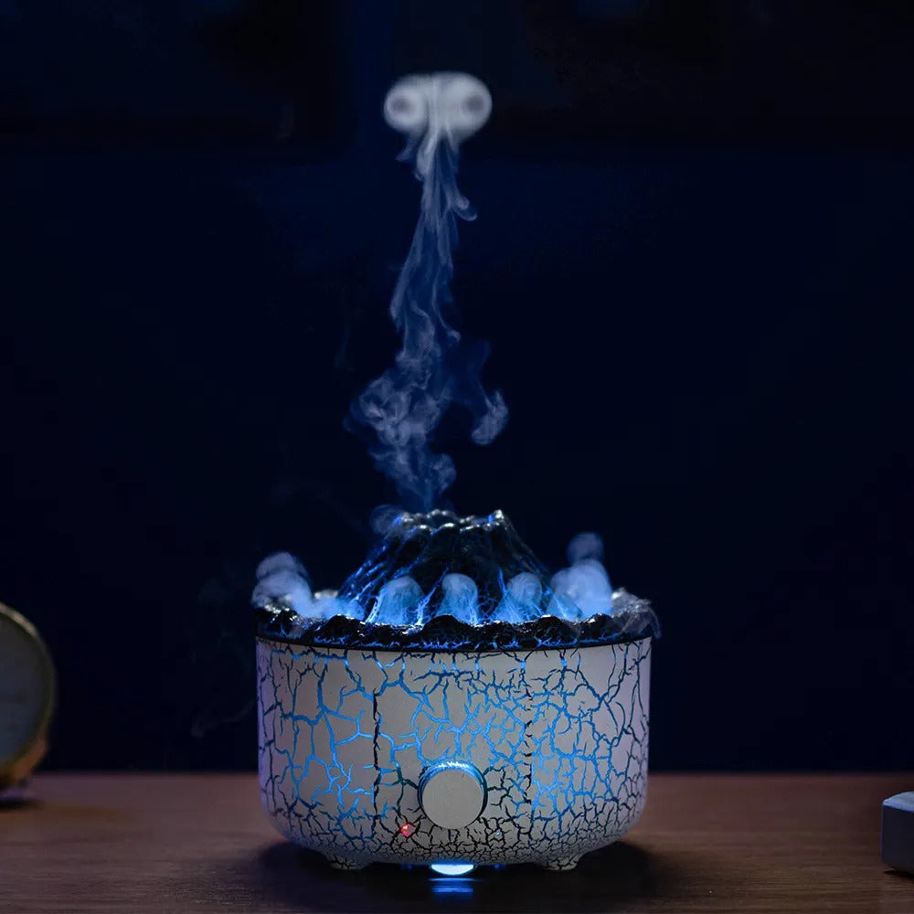 Diffusore di oli essenziali Lava Cracked Volcano Medusa Spray Simulazione Fuoco Fiamma Effetto Umidificatore per la casa Diffusore | V21b pro