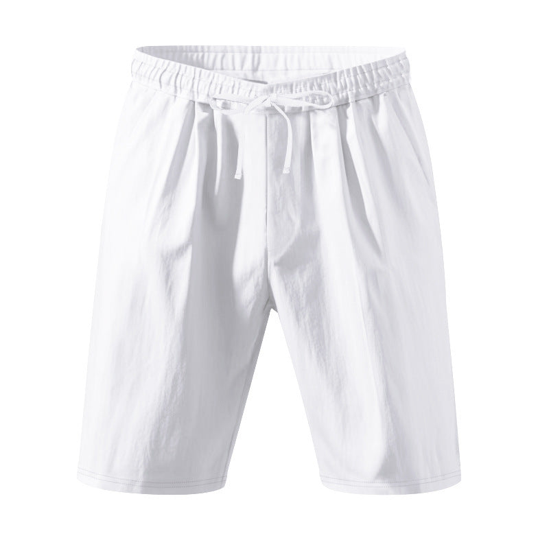 Men's Lightweight Linen-Blend Beach Shorts - Relaxed Fit 5-Inch Casual Shorts | WW-2