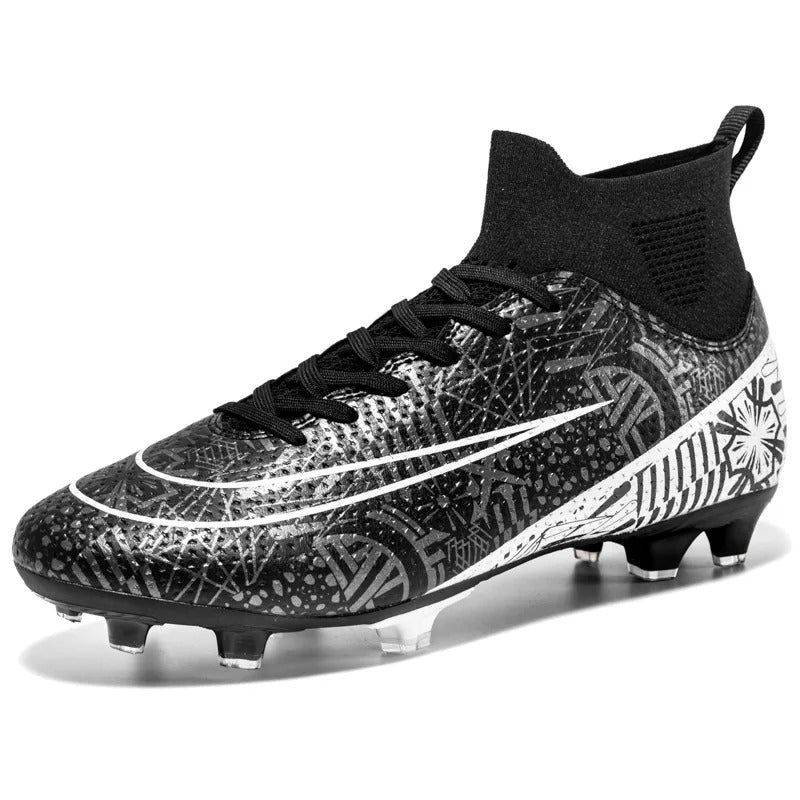 Chaussures de football professionnelles à crampons montantes et respirantes | 23152