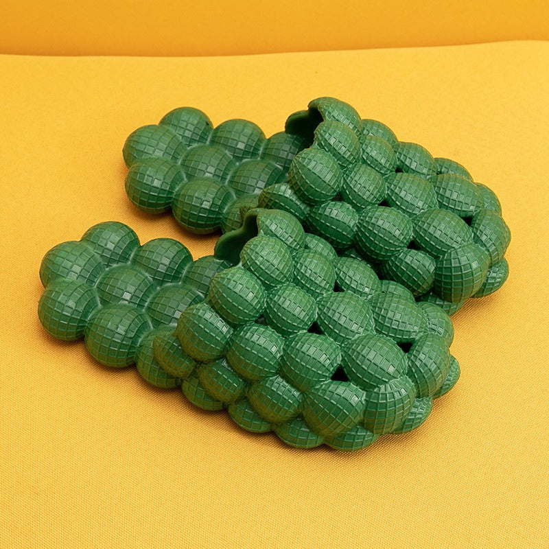 Chaussons à bulles unisexes en EVA de haute qualité, antidérapants, semelle de massage personnalisée en EVA, pantoufles à bulles d'intérieur souples pour la maison | RZ0025