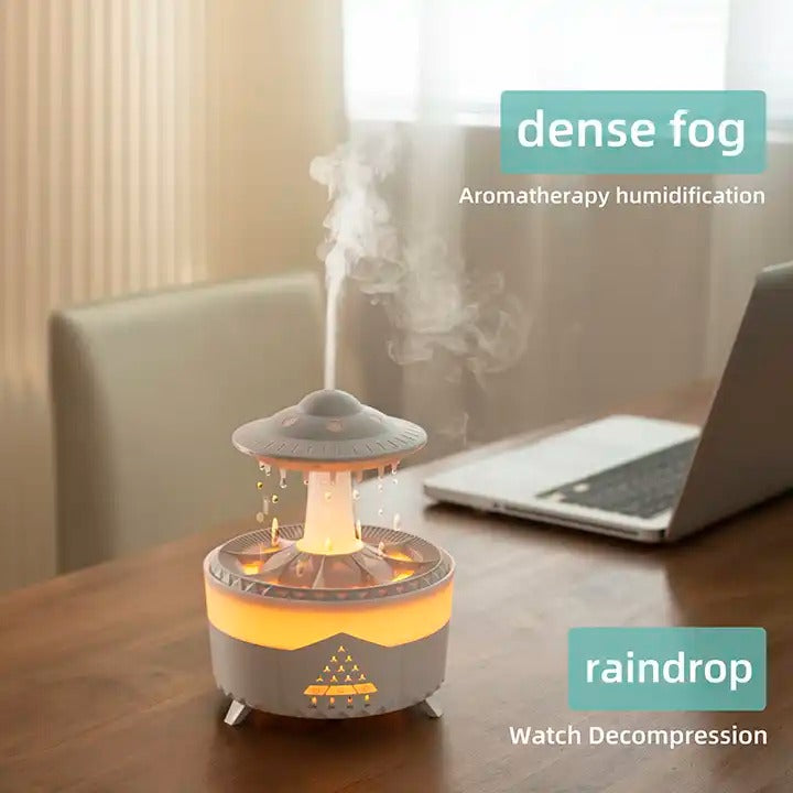 Telecomando Raindrop Cloud Umidificatore 7 colori LED Lampada UFO Diffusori di aromi | X01
