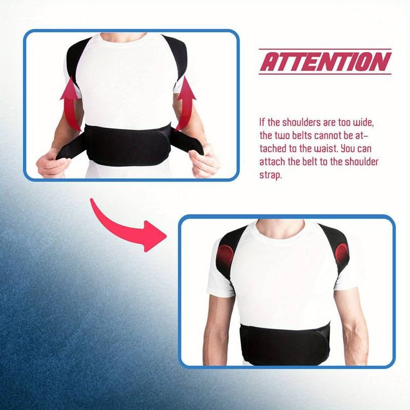 Men Women Neoprene Posture Corrector Bad Back Lumbar Shoulder Support Belt Brace | 1001