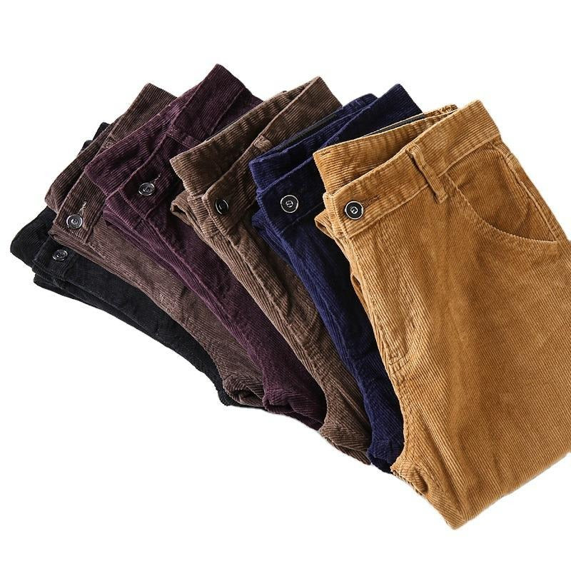 Jeans da uomo in velluto a coste dritto slim fit pantaloni versatili elastici business casual pantaloni comodi elastici | 6686