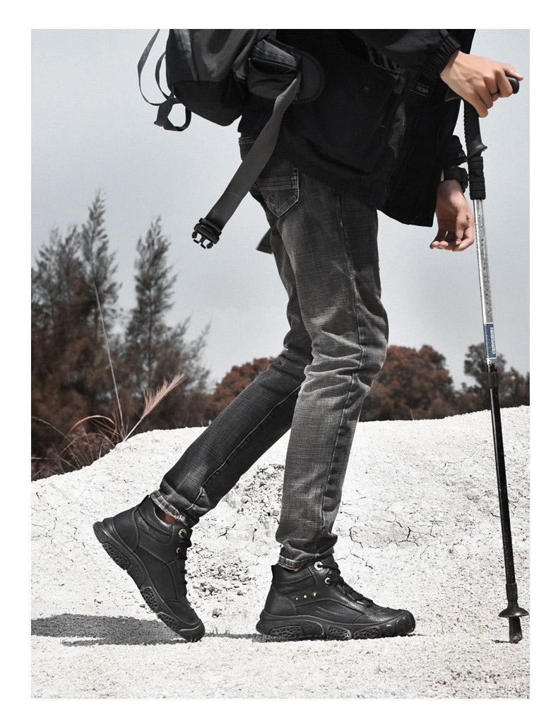 Bottes classiques formelles en cuir pour hommes, chaussures de randonnée imperméables pour l'extérieur | 5202