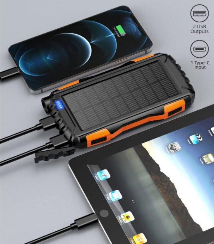 Power Bank solare 20000mAh Caricabatterie portatile Power Bank Caricabatterie esterno | 00010