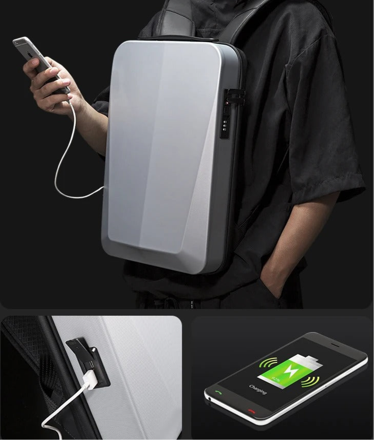 Sac à dos de jeu pour ordinateur portable, sac à bandoulière rigide pour hommes, sac à dos étanche pour ordinateur portable | BG-22201