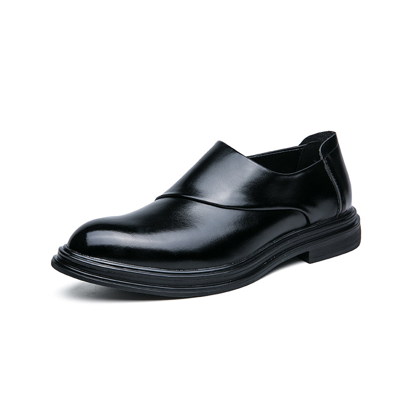 Mocassins d'affaires à bout pointu pour hommes avec fermeture à glissière, chaussures habillées élégantes et élégantes | 7823