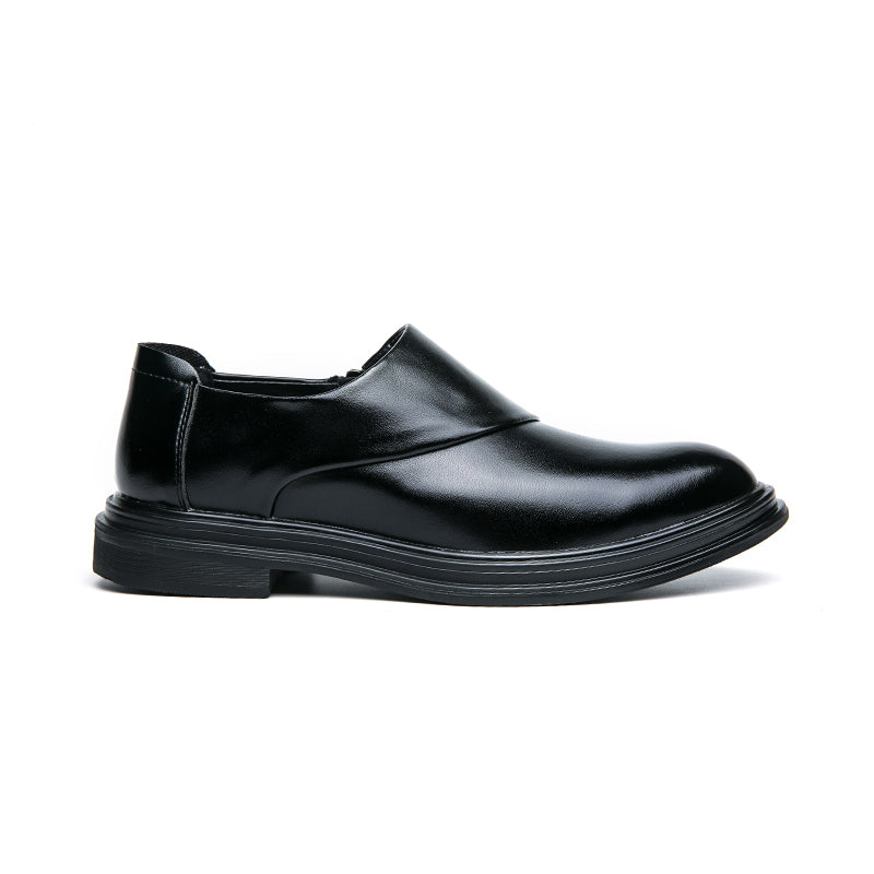 Mocassins d'affaires à bout pointu pour hommes avec fermeture à glissière, chaussures habillées élégantes et élégantes | 7823