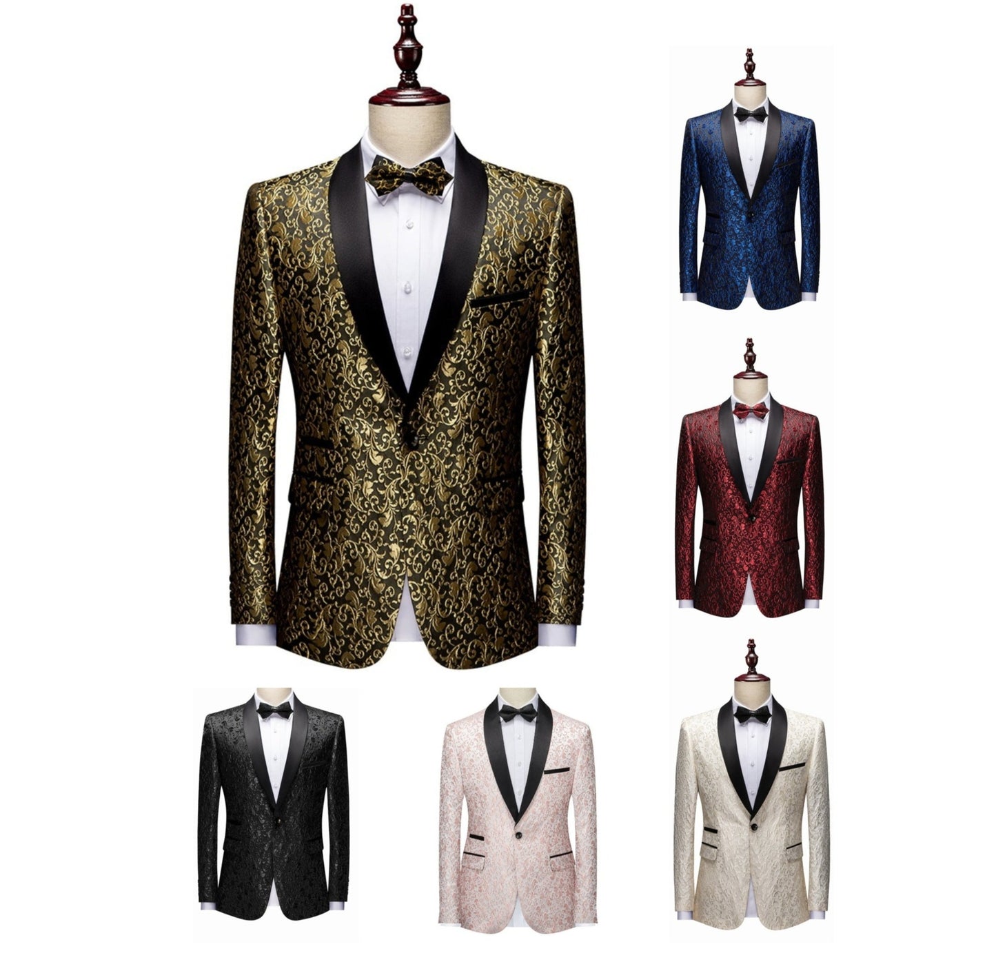 Uomo Jacquard Abiti da sposa di lusso Giacche Smoking Banchetto Jacquard Blazer | 666