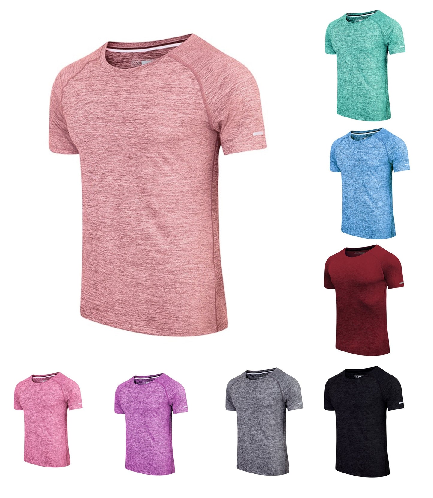 Uomo manica corta asciugatura rapida atletica palestra attiva T-shirt traspirante Top | 6098