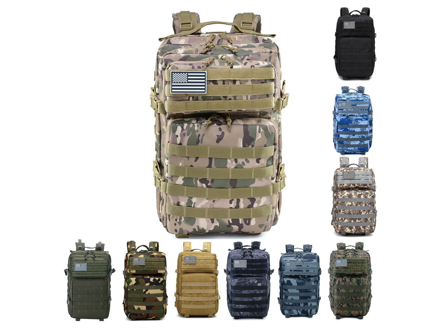 Nouveau sac Molle portable tendance 45L, bagage de voyage en montagne, sac à dos tactique Oxford |