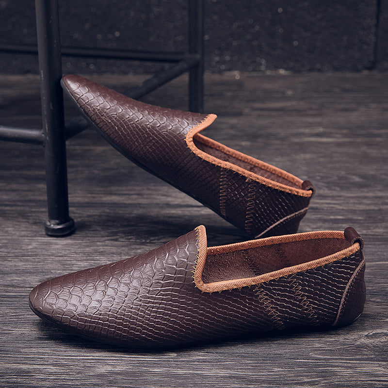 Scarpe da guida con mocassini in pelle da uomo, casual, alla moda, stile britannico | 699