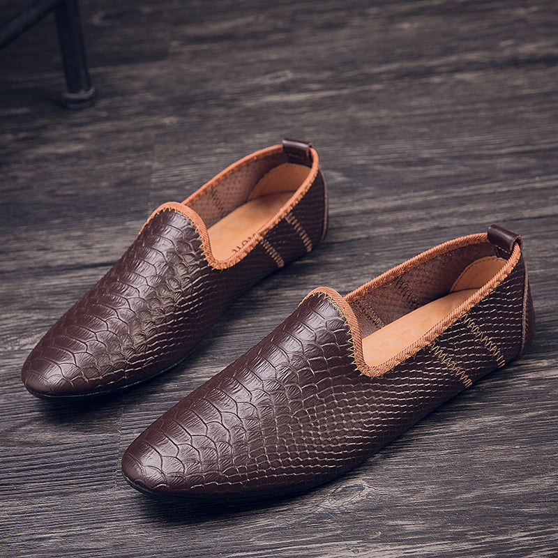 Scarpe da guida con mocassini in pelle da uomo, casual, alla moda, stile britannico | 699