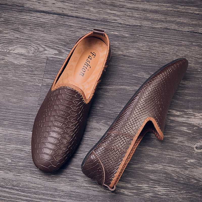 Scarpe da guida con mocassini in pelle da uomo, casual, alla moda, stile britannico | 699