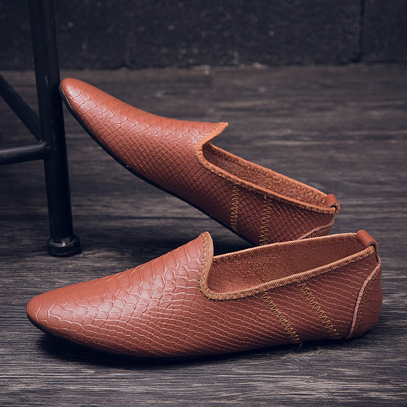 Scarpe da guida con mocassini in pelle da uomo, casual, alla moda, stile britannico | 699