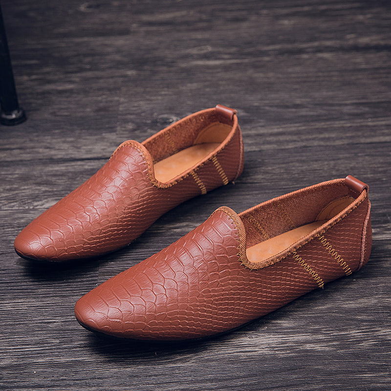 Scarpe da guida con mocassini in pelle da uomo, casual, alla moda, stile britannico | 699