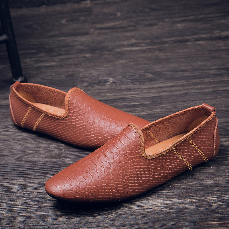 Scarpe da guida con mocassini in pelle da uomo, casual, alla moda, stile britannico | 699