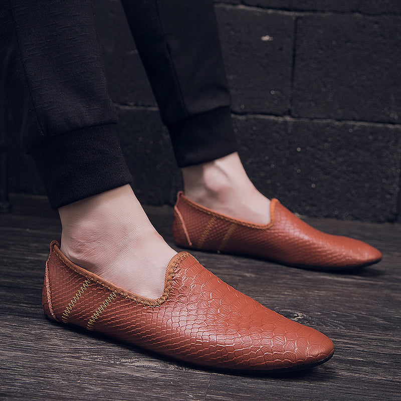 Scarpe da guida con mocassini in pelle da uomo, casual, alla moda, stile britannico | 699