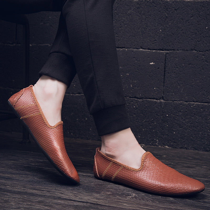 Scarpe da guida con mocassini in pelle da uomo, casual, alla moda, stile britannico | 699