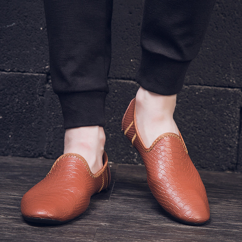 Scarpe da guida con mocassini in pelle da uomo, casual, alla moda, stile britannico | 699