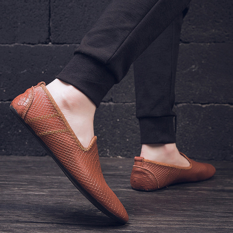 Scarpe da guida con mocassini in pelle da uomo, casual, alla moda, stile britannico | 699