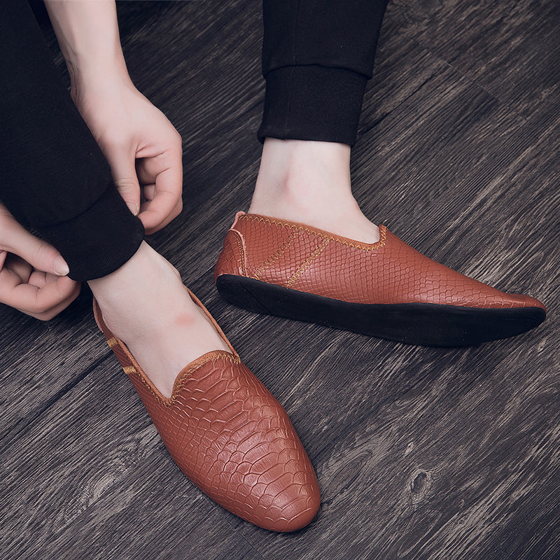 Scarpe da guida con mocassini in pelle da uomo, casual, alla moda, stile britannico | 699