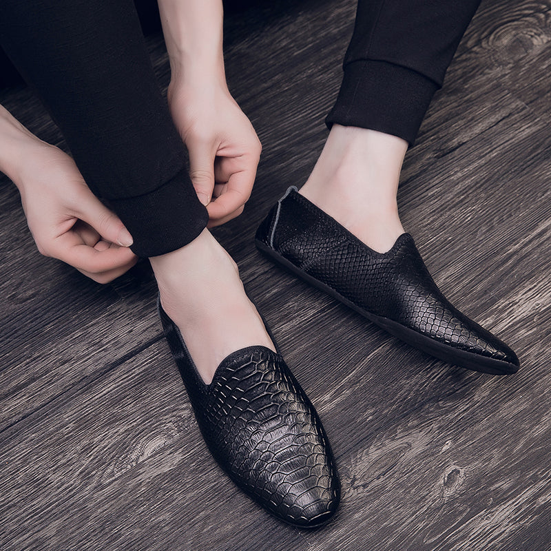 Scarpe da guida con mocassini in pelle da uomo, casual, alla moda, stile britannico | 699