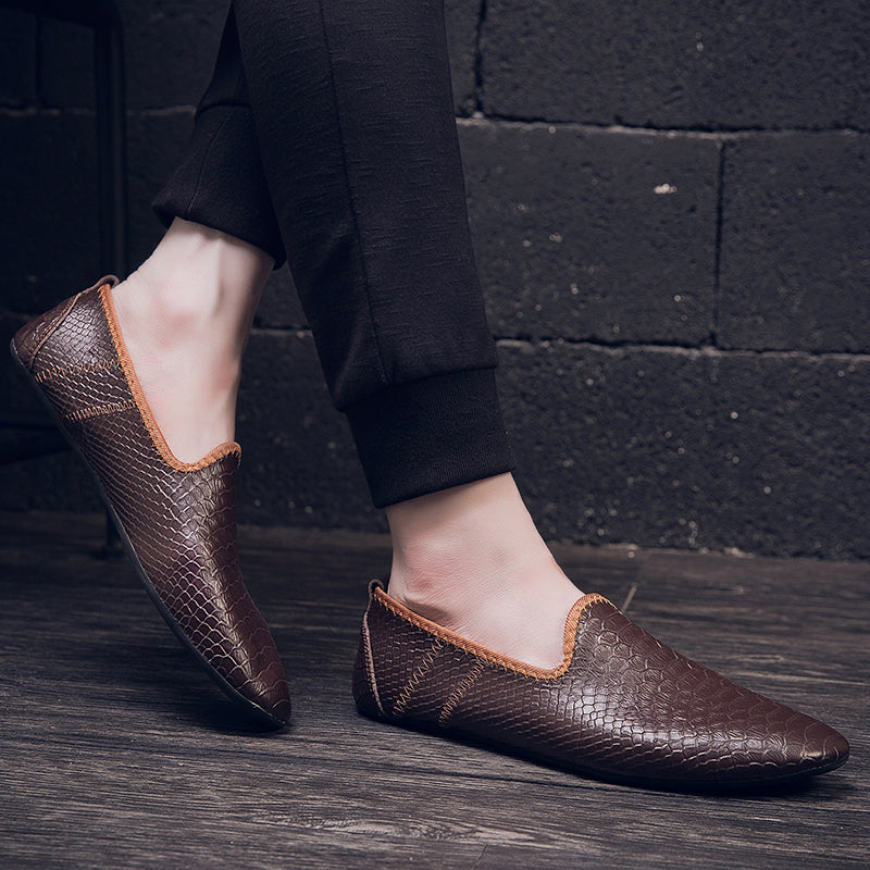 Scarpe da guida con mocassini in pelle da uomo, casual, alla moda, stile britannico | 699