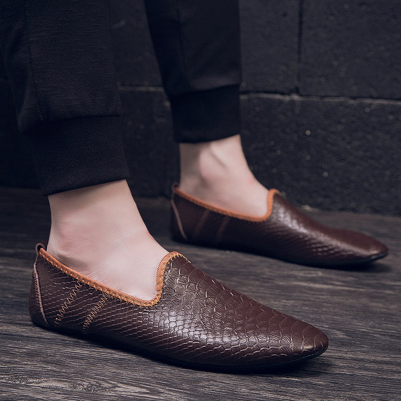 Scarpe da guida con mocassini in pelle da uomo, casual, alla moda, stile britannico | 699