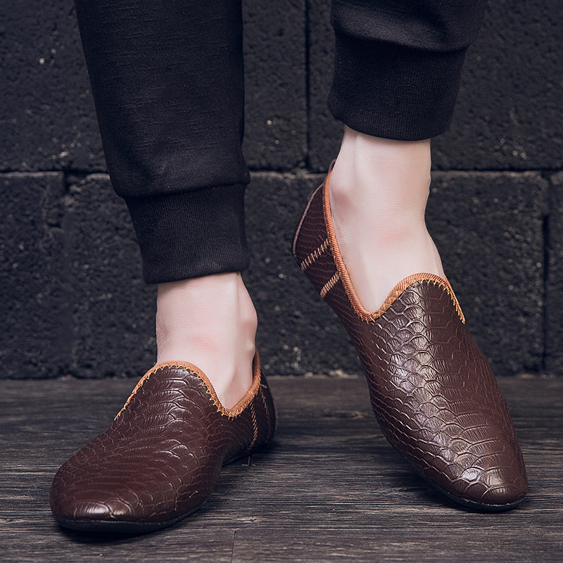 Scarpe da guida con mocassini in pelle da uomo, casual, alla moda, stile britannico | 699