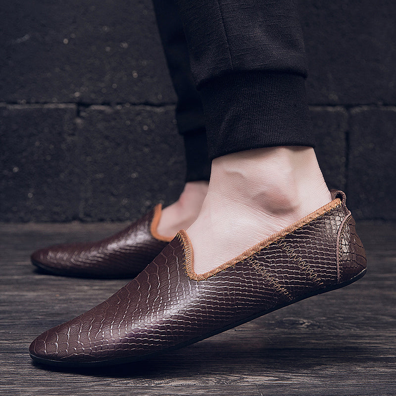 Scarpe da guida con mocassini in pelle da uomo, casual, alla moda, stile britannico | 699